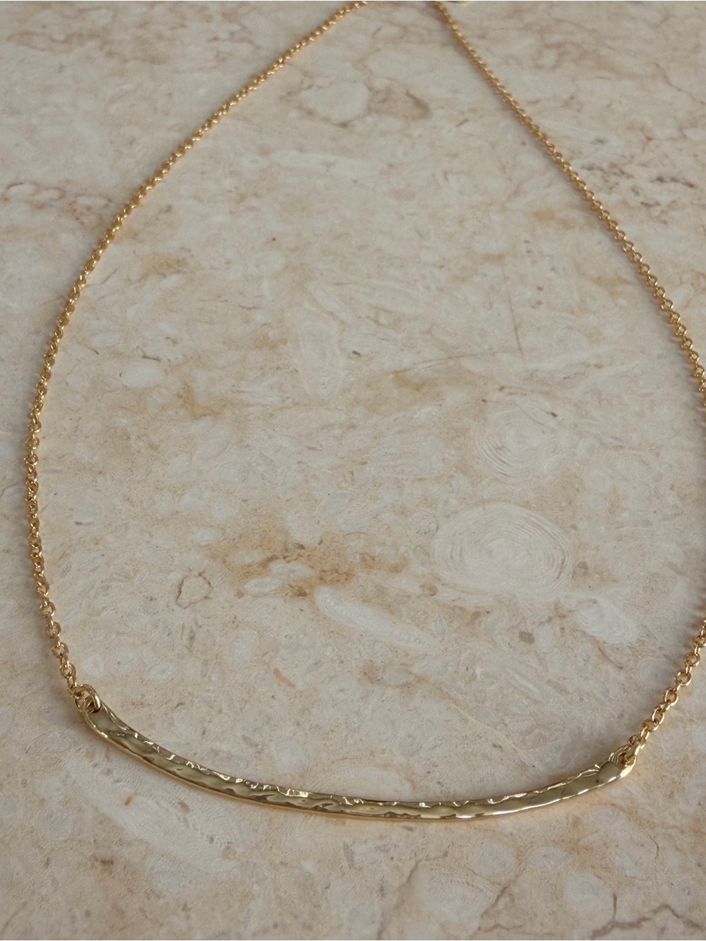 Gorjana Gold Hammered Curve Necklace